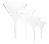 Generic Entonnoirs Manches Courts de 40 à 90 Mm Ensemble de 4 en Verre Borosilicaté Résistants Chaleur pour Laboratoire pour Recherches Biologiques et