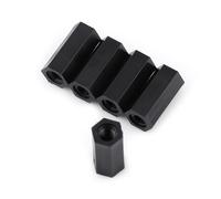 Generic Entretoises Filetées Hexagonales Femelles Noires M3, 100 Pièces, Isolation Durable pour Assemblage de Circuits Imprimés, Nylon PA66 (M3*10)