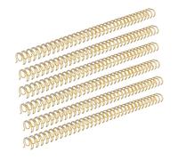Generic Épines de Reliure en Spirale à 34 Boucles, 100 Pièces, Bobines à Double Fil Robustes pour le Dépôt de Rapports, Papier A4, Pas 3:1 (GOLD)
