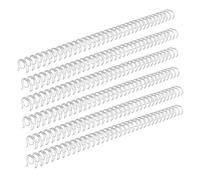 Generic Épines de Reliure en Spirale à 34 Boucles, 100 Pièces, Bobines à Double Fil Robustes pour le Dépôt de Rapports, Papier A4, Pas 3:1 (SILVER)