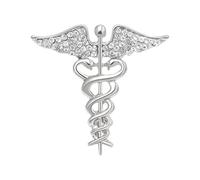 Generic Épinglette tendance sophistiquée en forme d'aile angélique avec motifs d'huile qui coule - Accessoire de fête, 3.8x3.7cm, Métal