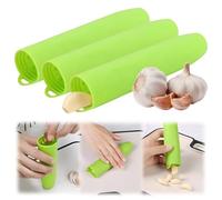 Generic Éplucheur d'ail ; peler l'ail avec rouleau en silicone ; tube d'épluchage d'ail (vert)