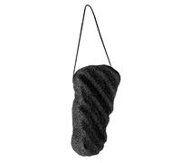 Generic Éponges à Vagues Longues de Grande Taille, Soins Corporels Exfoliants Naturels pour Peaux Sensibles, Paquet de 4 (Ondes longues noires (sèches))