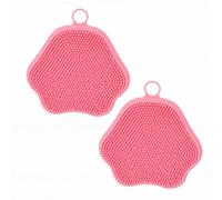 Generic Épurateur de Visage Exfoliant en Silicone pour un Nettoyage Doux et un Massage du Visage adapté aux Hommes et aux Femmes 2 Unités Taille de Voyage Portable (PINK)