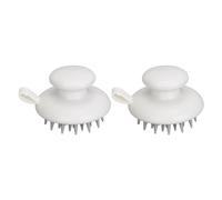 Generic Épurateur du Cuir Chevelu, Brossage du Cuir Chevelu Hair Masger Masseur à Poils de Silicone Longs Silicone Palme Palm Poignée Brosse de Shampooing pour le Salon à Domicile
