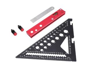 Generic Équerre de, Outil de Menuisier 3 en 1 en Alliage d'aluminium avec Règle d'échelle 3D 45° 90° pour la Construction du Bois et la Menuiserie