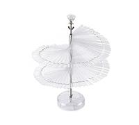 Generic Étagère à échantillons D'ongles Amovible en Spirale, 120 Bâtons, Présentoir de Nuancier, Présentoir en Forme D'éventail pour la Pratique du Nail Art, Matériau PP (Couleur transparente)
