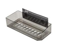 Generic Étagère de Salle de Bain Murale, Robuste, Peu Encombrante, Rangement Pratique, Organisateur d'étagère de Douche Fiable, Durable pour la Maison (Noir transparent)