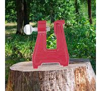 Generic Étau de Souche de Serrage de Barre de Guidage D'affûteuse de Tronçonneuse Universelle, Outil D'affûtage de Scie à Chaîne Portable pour un Entretien Facile sur le Terrain, Métal Rouge 12,5x8 Cm