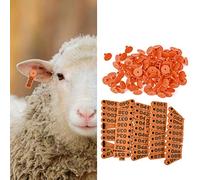 Generic Étiquette D'oreille de Bétail Durable avec des Couleurs Vives pour L'identification et la Gestion des Animaux pour le Mouton, le Cochon, la Chèvre, le Cerf, le Chien, Paquet de 100 (ORANGE)