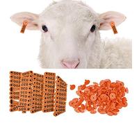 Generic Étiquette D'oreille de Bétail en Plastique de Haute qualité, avec Numérotation Personnalisée pour le Suivi des Animaux et la Tenue de Registres à Usage Agricole, 100 Unités (ORANGE)