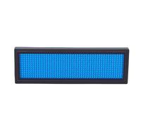 Generic Étiquette Nominative à LED Bleue, Badge Nominatif Rechargeable Programmable avec Support Magnétique, Panneaux d'affichage de Messages Défilants pour Exposition, Fête, Hôtel, Magasin