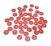 Generic Étiquettes de Ruche Numérotées, 50 Pièces, étiquette ABS Rouge Durable pour L'apiculture et la Gestion du Bétail (51-100)