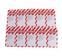 Generic Étiquettes de Verrouillage pour équipement, 10 Pièces, Avertissement de Danger, Ne Pas Utiliser, avec Impression Recto et Verso