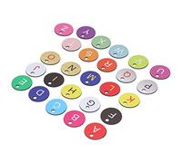 Generic Étiquettes Numérotées pour Ruche, Rondes et Durables, pour L'apiculture, les Jardins, la Ferme et la Gestion du Bétail, 3.5cm, ABS, 26 Pièces (26 cartes de lettres en couleurs)