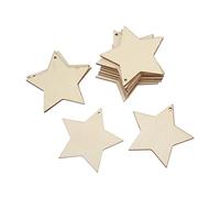 Generic Étoiles en Bois pour l'Artisanat, étoiles en Bois pour Artisanat Ornements d' Lisses Touchez 20pcs