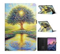 Generic Étui compatible avec Samsung Galaxy Tab S10 FE Plus 13.1 SM-X620 X626B (couleur : arbre lumineux) Motif Smart Leather Flip Rotate Case Back Cover