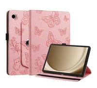 Generic Étui compatible avec Samsung Galaxy Tab S10 FE Plus 13.1 SM-X620 X626B (couleur : rose) étui intelligent rotatif antichoc en cuir motif papillon