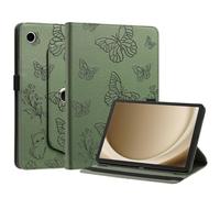 Generic Étui compatible avec Samsung Galaxy Tab S10 FE Plus 13.1 SM-X620 X626B (Couleur : vert) Étui intelligent rotatif antichoc en cuir Motif papillon