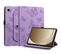 Generic Étui compatible avec Samsung Galaxy Tab S10 FE Plus 13.1 SM-X620 X626B (couleur : violet) étui intelligent rotatif antichoc en cuir motif papillon