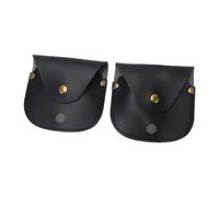 Generic Étui de Rangement de Boussole Vintage en Cuir PU, 2 Pièces, Pochette Intérieure Souple pour Boussoles et Montres, Design élégant (Black)