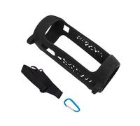 Generic Étui de Rangement pour Haut-Parleur Pulse 4, avec Bandoulière et Crochet d'escalade, Matériau en Silicone Noir (Black)