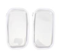 Generic Étui de Rangement Transparent à Côtés Rigides, Design Empilable, étui de Maquillage Transparent à Fermeture éclair, Lot de 2 Trousses de Rangement pour Maquillage