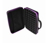 Generic Étui de Transport d'Huiles Essentielles avec Coque Rigide, 60 Bouteilles pour Flacons à roulettes de 5 ML, 10 ML, 15, Solution de Stockage de Voyage pour Huiles d'aromathérapie (Purple)