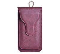 Generic Étui en Cuir PU pour Téléphone Portable, Sac de Taille à la Mode pour Hommes pour Les Activités de Plein Air (Bourgogne)