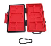 Generic Étuis pour Cartes Mémoire Robustes, Système de Verrouillage à Pression, Mallette de Rangement Compacte et Portable pour Carte SIM CF pour Les Aventuriers