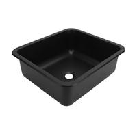 Generic Évier de Camping-car en Acier Inoxydable 304, évier de Lavage à Main Durable pour Caravane Bateau Camping-car Yacht 15.75x14.17x5.91in (Plastiques de pulvérisation noirs)