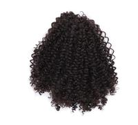 generic Extension de Queue de Cheval Longue et Bouclée Noire avec Cordon de Serrage, Postiche Synthétique Non Synthétique Résistant à la Chaleur