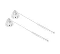 Generic Extincteur à Bougie, Extincteur à Mèche à Main Longue Poignée Facile à Nettoyer 2 Pièces pour Hôtel de Restaurant à Domicile (SILVER)