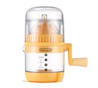 Generic Extracteur de Jus de Fruits Manuel Polyvalent avec Base à Ventouse et Couvercle pour la Maison, le Camping, les Voyages, Jus D'oranges et de Citrons 4,92 X 8,07 Po (YELLOW)