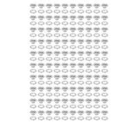 Generic Eyelettes Gommets, 100 Ensembles de œillets en Laiton 8 Mm ID, Kit de Monture en Métal avec Kit D'assortiment de Laveuses, œillet D'auto-support Trou pour Vêtements, Cuir (SILVER)