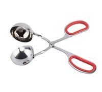 Generic Fabricant de Pinces à Boulettes de Viande Antiadhésives en Acier Inoxydable, Outil de Cuisine écologique pour une Fabrication Facile de Boulettes de Viande et de Riz, 19x8x4.8cm, Rouge (rouge)