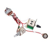 Generic Faisceau de Câbles Métallique pour Guitare électrique, Kit pré-câblé, Interrupteur à 3 Voies à Faible Bruit, Ensemble de Pots pour Guitares électriques, Installation Facile, Utilisation,