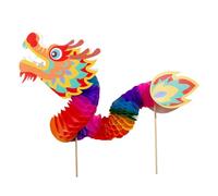 Generic Fait Main Marionnette Guirlande Dragon Papier Pliée Kit Art Festival Fonction DIY Adaptée pour Décoration Maison Activités Manuelles
