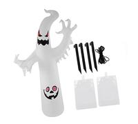 Generic Fantôme Blanc Gonflable d'halloween de 2.4m, avec Lumières LED Colorées, Décoration Extérieure de Pelouse et de Cour, étanche IP44 (Prise UE 220-240V)