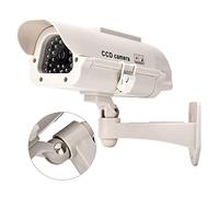 Generic Fausse Caméra Factice à énergie Solaire avec Lumière LED pour la Surveillance de la sécurité à Domicile, Moniteur de Simulation étanche pour Les Magasins D'entrepôt, Support Réglable et