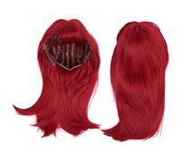 Generic Faux Cheveux Longs et Droits, Cheveux Red Cosplay Wig avec Rafale Hétérosexuelle pour les Femmes pour la Vie Quotidienne pour que Halloween Joue des Rôles