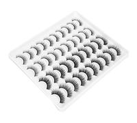 Generic Faux Cils Maquillage Bouclé Épais Améliorer L'effet 3D pour un Usage Quotidien 20 Paires de Faux Cils Longs et Épais Ensemble pour Maquillage de Fête, de Scène (002)