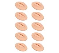 Generic Faux Lèvres en Silicone Modèle 3D pour Brodeuse Débutante, Outil de Formation par Simulation pour L'enseignement, 10 Lèvres en Silicone Souple pour Affichage de Modèles (Peau foncée)