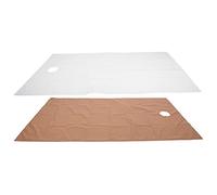 Generic Feuilles de Massage avec Trou de Respiration du Visage en Polyester Doux 78,7 X 45,3 Pouces 2 Pièces pour des Traitements de Spa Confortables (Blanc + marron foncé)