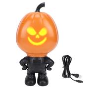 Generic Figurine Citrouille Parlante et Chantante avec Projecteur Décor Lumineux pour Fêtes Noël Halloween Décoration Maison ABS 220mm