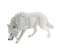 Generic Figurine de Loup Miniature, Jouet Éducatif pour Enfants En Bas Âge, blanc