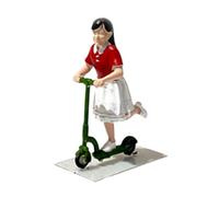 Generic Figurine Miniature à L'échelle 1/64, Peinte à La Main, En Résine, Représentant Une Petite Figurine Humaine, Idéale Comme Accessoire Photo Ou éléme, Fille Faisant Du Skateboard