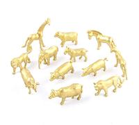 Generic Figurines D'Animaux Sauvages en Plastique doré de Haute qualité, Ensemble de Jouets Modèles de Jungle pour L'apprentissage Précoce des Enfants et L'exploration de L'identification des