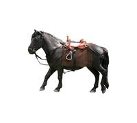 Generic Figurines de Chevaux à L'échelle 1:12, Accessoires de Figurines D'action Miniatures Réalistes pour Figurines de 6 Pouces, Accessoires de Scène Miniatu, Noir