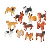Generic Figurines de Chiens, 12 Pièces, Ensemble de Jeu Miniature, pour Ornements de Table, Décor